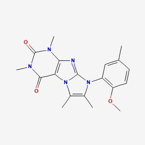 6-(2-Methoxy-5-methylphenyl)-2,4,7,8-tetramethylpurino[7,8-a]imidazole-1,3-dione