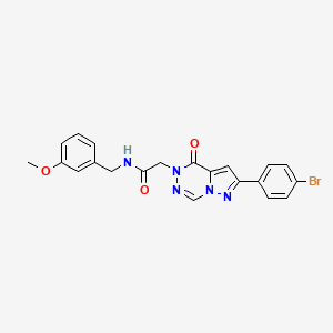 molecular formula C21H18BrN5O3 B14105150 2-[2-(4-bromophenyl)-4-oxopyrazolo[1,5-d][1,2,4]triazin-5(4H)-yl]-N-(3-methoxybenzyl)acetamide 