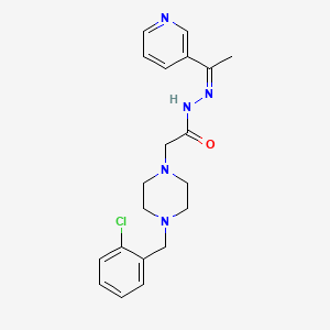 2-[4-(2-chlorobenzyl)piperazin-1-yl]-N'-[(1Z)-1-(pyridin-3-yl)ethylidene]acetohydrazide