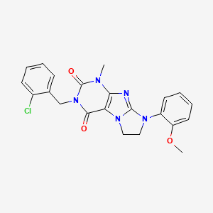 3-(2-chlorobenzyl)-8-(2-methoxyphenyl)-1-methyl-7,8-dihydro-1H-imidazo[2,1-f]purine-2,4(3H,6H)-dione