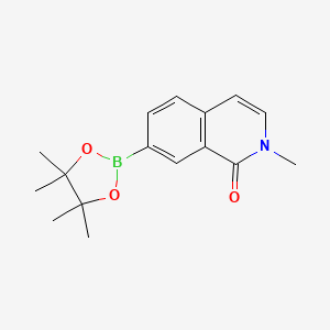 B1410520 2-Methyl-7-(4,4,5,5-tetramethyl-1,3,2-dioxaborolan-2-yl)isoquinolin-1(2H)-one CAS No. 2096997-20-3