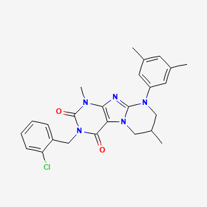 3-[(2-chlorophenyl)methyl]-9-(3,5-dimethylphenyl)-1,7-dimethyl-7,8-dihydro-6H-purino[7,8-a]pyrimidine-2,4-dione