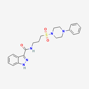 N-(3-((4-phenylpiperazin-1-yl)sulfonyl)propyl)-1H-indazole-3-carboxamide