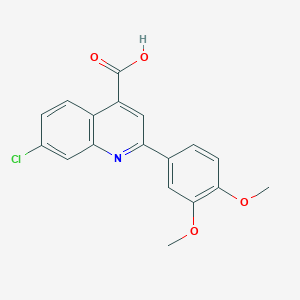 4-Quinolinecarboxylic acid, 7-chloro-2-(3,4-dimethoxyphenyl)-