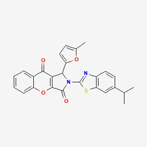 1-(5-Methylfuran-2-yl)-2-[6-(propan-2-yl)-1,3-benzothiazol-2-yl]-1,2-dihydrochromeno[2,3-c]pyrrole-3,9-dione