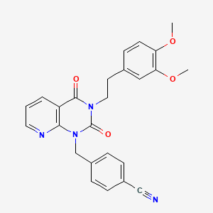 4-({3-[2-(3,4-dimethoxyphenyl)ethyl]-2,4-dioxo-1H,2H,3H,4H-pyrido[2,3-d]pyrimidin-1-yl}methyl)benzonitrile