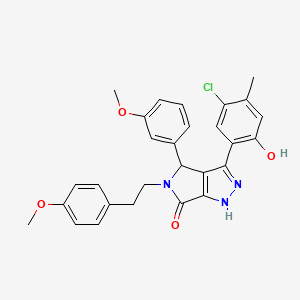 3-(5-chloro-2-hydroxy-4-methylphenyl)-4-(3-methoxyphenyl)-5-[2-(4-methoxyphenyl)ethyl]-4,5-dihydropyrrolo[3,4-c]pyrazol-6(2H)-one