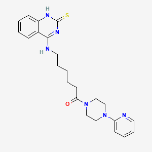 4-{[6-oxo-6-(4-pyridin-2-ylpiperazin-1-yl)hexyl]amino}quinazoline-2(1H)-thione