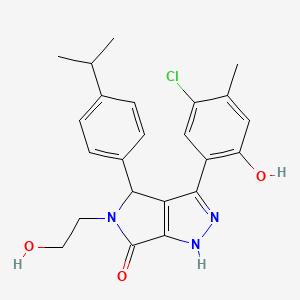 3-(5-chloro-2-hydroxy-4-methylphenyl)-5-(2-hydroxyethyl)-4-[4-(propan-2-yl)phenyl]-4,5-dihydropyrrolo[3,4-c]pyrazol-6(2H)-one