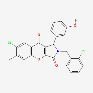 7-Chloro-2-(2-chlorobenzyl)-1-(3-hydroxyphenyl)-6-methyl-1,2-dihydrochromeno[2,3-c]pyrrole-3,9-dione