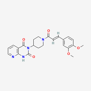 (E)-3-(1-(3-(3,4-dimethoxyphenyl)acryloyl)piperidin-4-yl)pyrido[2,3-d]pyrimidine-2,4(1H,3H)-dione