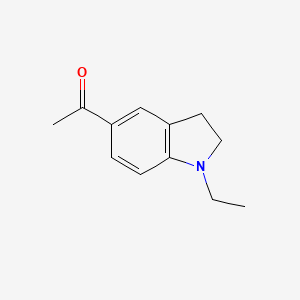 B1410530 1-(1-Ethyl-2,3-dihydro-1H-indol-5-yl)-ethanone CAS No. 1600930-98-0