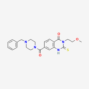 7-(4-benzylpiperazine-1-carbonyl)-3-(2-methoxyethyl)-2-sulfanylidene-1H-quinazolin-4-one