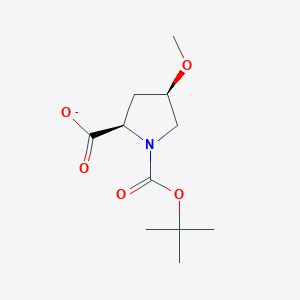 molecular formula C11H18NO5- B14105309 1-tert-butyl (2R,4R)-4-methoxy-pyrrolidine-1,2-dicarboxylate 