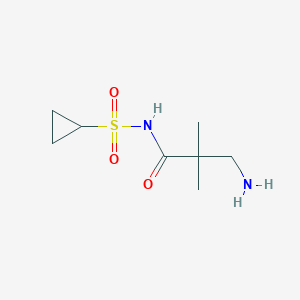 molecular formula C8H16N2O3S B1410531 3-Amino-N-(cyclopropanesulfonyl)-2,2-dimethylpropanamide CAS No. 1697544-05-0