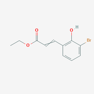 molecular formula C11H11BrO3 B14105321 Ethyl 3-(3-bromo-2-hydroxyphenyl)prop-2-enoate 