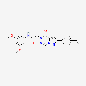 molecular formula C23H23N5O4 B14105323 N-(3,5-dimethoxyphenyl)-2-(2-(4-ethylphenyl)-4-oxopyrazolo[1,5-d][1,2,4]triazin-5(4H)-yl)acetamide 