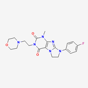 8-(4-fluorophenyl)-1-methyl-3-[2-(morpholin-4-yl)ethyl]-7,8-dihydro-1H-imidazo[2,1-f]purine-2,4(3H,6H)-dione