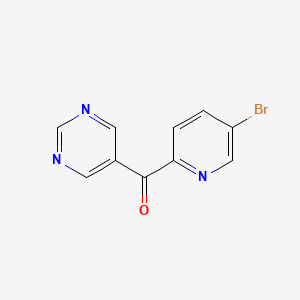 molecular formula C10H6BrN3O B1410536 (5-溴吡啶-2-基)(嘧啶-5-基)甲酮 CAS No. 1566272-93-2