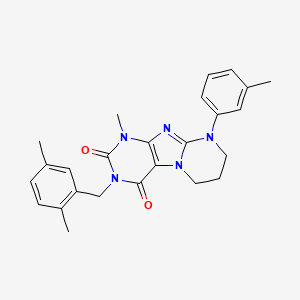 3-[(2,5-dimethylphenyl)methyl]-1-methyl-9-(3-methylphenyl)-7,8-dihydro-6H-purino[7,8-a]pyrimidine-2,4-dione