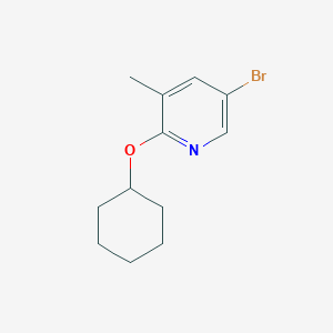 molecular formula C12H16BrNO B1410540 5-溴-2-(环己氧基)-3-甲基吡啶 CAS No. 1289113-43-4
