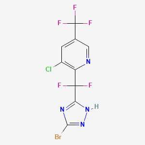 B1410545 2-((5-bromo-1H-1,2,4-triazol-3-yl)difluoromethyl)-3-chloro-5-(trifluoromethyl)pyridine CAS No. 1823182-89-3