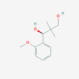 molecular formula C12H18O3 B1410552 (1S)-1-(2-methoxyphenyl)-2,2-dimethylpropane-1,3-diol CAS No. 167255-27-8