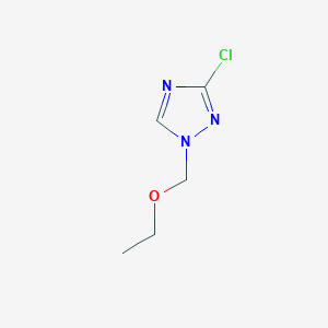 molecular formula C5H8ClN3O B1410560 3-氯-1-(乙氧甲基)-1H-1,2,4-三唑 CAS No. 1807977-28-1