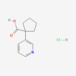 molecular formula C11H14ClNO2 B1410561 1-(Pyridin-3-yl)cyclopentane-1-carboxylic acid hydrochloride CAS No. 1803584-05-5