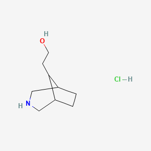 molecular formula C9H18ClNO B1410562 8-Hydroxyethyl-3-azabicyclo-[3.2.1]octane hydrochloride CAS No. 1427396-74-4