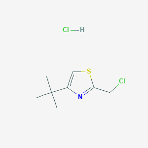 molecular formula C8H13Cl2NS B1410564 4-tert-Butyl-2-(chloromethyl)-1,3-thiazole hydrochloride CAS No. 1986846-29-0