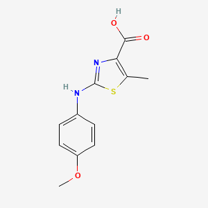 molecular formula C12H12N2O3S B1410567 2-(4-Methoxyphenylamino)-5-methylthiazole-4-carboxylic acid CAS No. 1545425-59-9