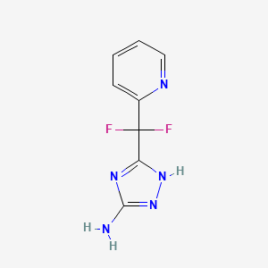 molecular formula C8H7F2N5 B1410569 3-(二氟(吡啶-2-基)甲基)-1H-1,2,4-三唑-5-胺 CAS No. 1823188-10-8