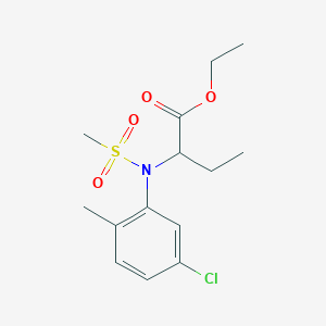 B1410587 Ethyl 2-[(5-chloro-2-methylphenyl)(methylsulfonyl)amino]butanoate CAS No. 1858240-04-6