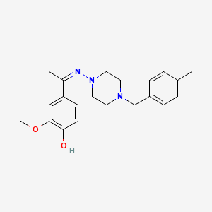 2-methoxy-4-{(1Z)-N-[4-(4-methylbenzyl)piperazin-1-yl]ethanimidoyl}phenol