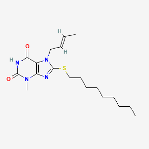 7-[(2E)-but-2-en-1-yl]-3-methyl-8-(nonylsulfanyl)-3,7-dihydro-1H-purine-2,6-dione