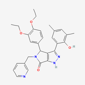 4-(3,4-diethoxyphenyl)-3-(2-hydroxy-3,5-dimethylphenyl)-5-(pyridin-3-ylmethyl)-4,5-dihydropyrrolo[3,4-c]pyrazol-6(2H)-one