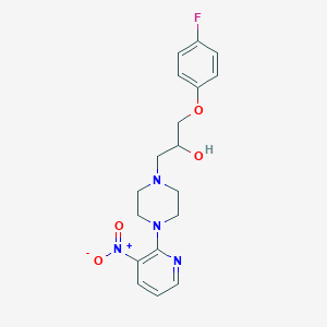 B1410589 1-(4-Fluorophenoxy)-3-(4-{3-[hydroxy(oxido)amino]-pyridin-2-yl}piperazin-1-yl)propan-2-ol CAS No. 1858255-69-2