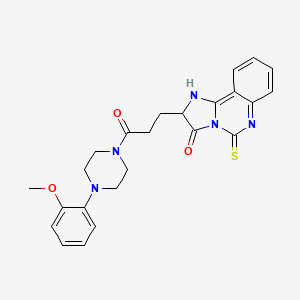 2-{3-[4-(2-methoxyphenyl)piperazin-1-yl]-3-oxopropyl}-5-sulfanylidene-2H,3H,5H,6H-imidazo[1,2-c]quinazolin-3-one