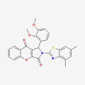 1-(2,3-Dimethoxyphenyl)-2-(4,6-dimethyl-1,3-benzothiazol-2-yl)-1,2-dihydrochromeno[2,3-c]pyrrole-3,9-dione