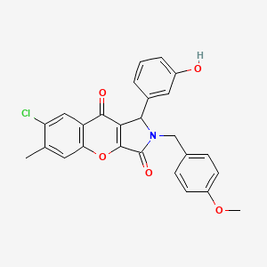 7-Chloro-1-(3-hydroxyphenyl)-2-(4-methoxybenzyl)-6-methyl-1,2-dihydrochromeno[2,3-c]pyrrole-3,9-dione