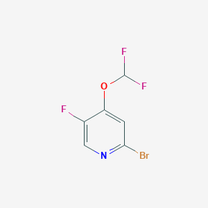 molecular formula C6H3BrF3NO B1410593 2-溴-4-(二氟甲氧基)-5-氟吡啶 CAS No. 1432754-30-7