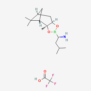 molecular formula C17H29BF3NO4 B1410598 (S)-硼Leu-(-)-蒎烷二醇-CF3COOH CAS No. 477254-69-6