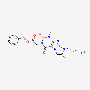 benzyl 2-(8-(3-hydroxypropyl)-1,7-dimethyl-2,4-dioxo-1H-imidazo[2,1-f]purin-3(2H,4H,8H)-yl)acetate