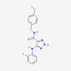 N-(4-ethylbenzyl)-5-((2-fluorophenyl)amino)-1H-1,2,3-triazole-4-carboxamide