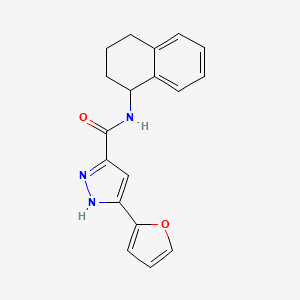 3-(furan-2-yl)-N-(1,2,3,4-tetrahydronaphthalen-1-yl)-1H-pyrazole-5-carboxamide