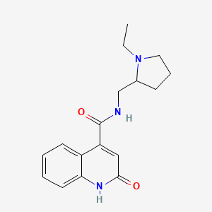 N-[(1-ethylpyrrolidin-2-yl)methyl]-2-hydroxyquinoline-4-carboxamide