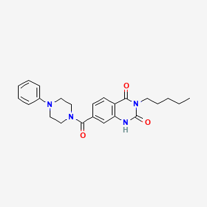 3-pentyl-7-(4-phenylpiperazine-1-carbonyl)quinazoline-2,4(1H,3H)-dione