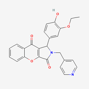 1-(3-Ethoxy-4-hydroxyphenyl)-2-(pyridin-4-ylmethyl)-1,2-dihydrochromeno[2,3-c]pyrrole-3,9-dione