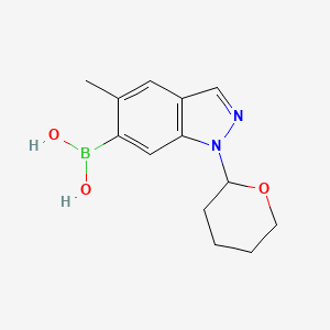 molecular formula C13H17BN2O3 B1410609 1-(Tetrahydro-2H-pyran-2-yl)-5-methyl-1H-indazol-6-yl-6-boronic acid CAS No. 2096334-81-3